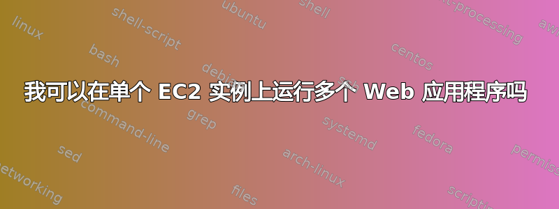 我可以在单个 EC2 实例上运行多个 Web 应用程序吗