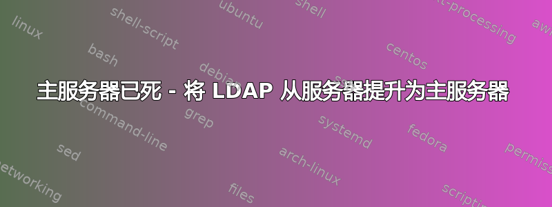 主服务器已死 - 将 LDAP 从服务器提升为主服务器