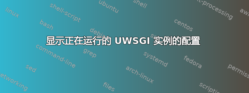 显示正在运行的 UWSGI 实例的配置