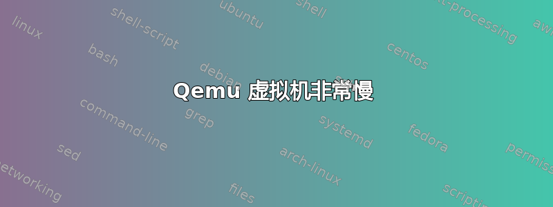 Qemu 虚拟机非常慢