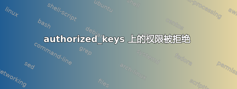 authorized_keys 上的权限被拒绝