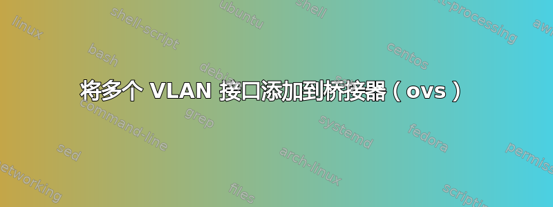 将多个 VLAN 接口添加到桥接器（ovs）