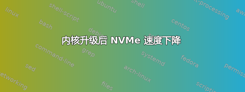 内核升级后 NVMe 速度下降