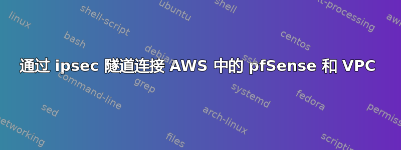 通过 ipsec 隧道连接 AWS 中的 pfSense 和 VPC