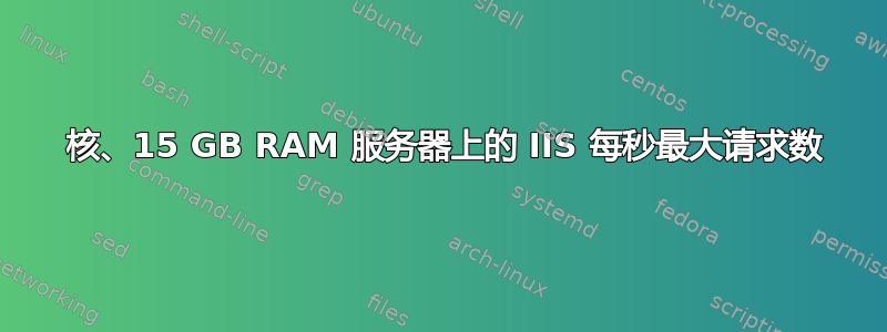 8 核、15 GB RAM 服务器上的 IIS 每秒最大请求数