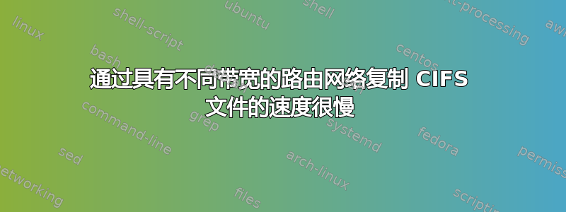 通过具有不同带宽的路由网络复制 CIFS 文件的速度很慢