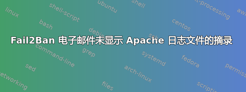 Fail2Ban 电子邮件未显示 Apache 日志文件的摘录