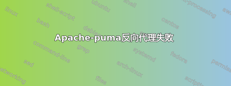 Apache-puma反向代理失败