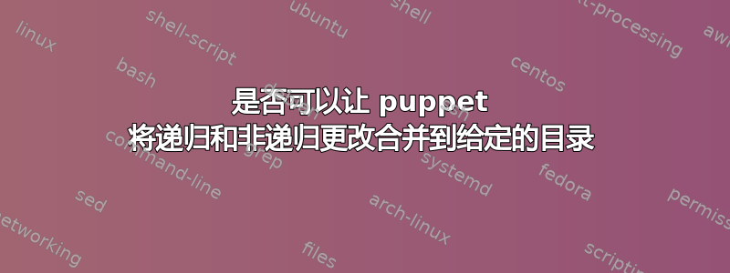 是否可以让 puppet 将递归和非递归更改合并到给定的目录