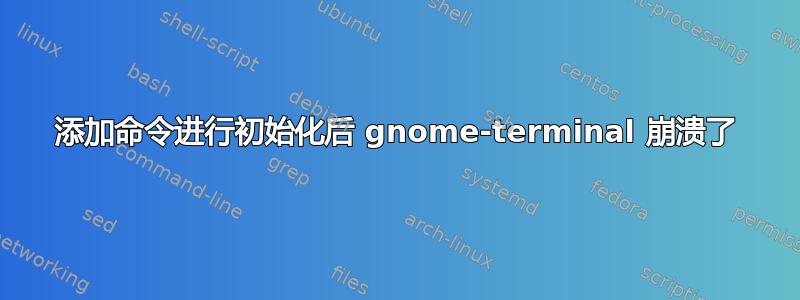 添加命令进行初始化后 gnome-terminal 崩溃了