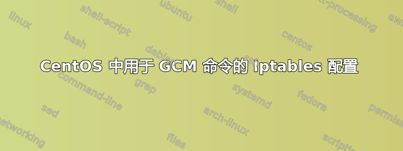 CentOS 中用于 GCM 命令的 Iptables 配置