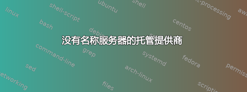 没有名称服务器的托管提供商