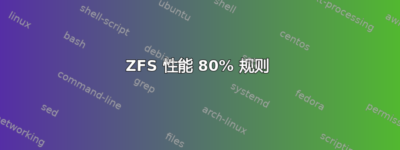 ZFS 性能 80% 规则