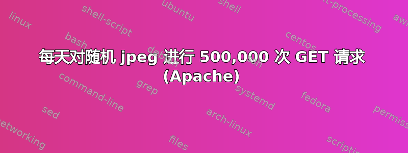 每天对随机 jpeg 进行 500,000 次 GET 请求 (Apache)