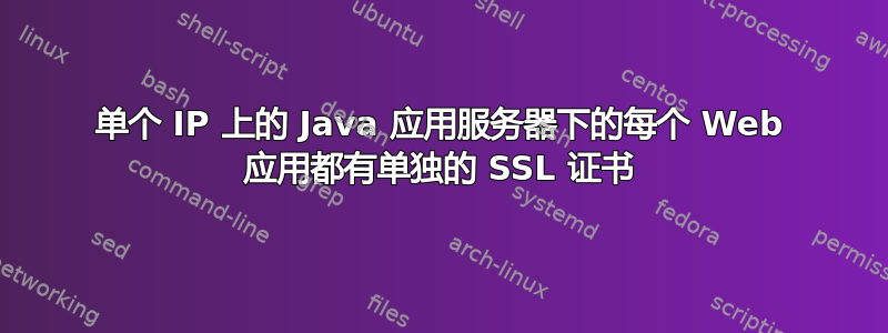 单个 IP 上的 Java 应用服务器下的每个 Web 应用都有单独的 SSL 证书