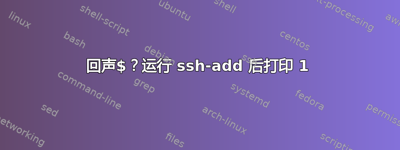 回声$？运行 ssh-add 后打印 1