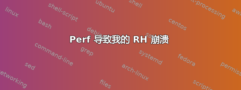 Perf 导致我的 RH 崩溃