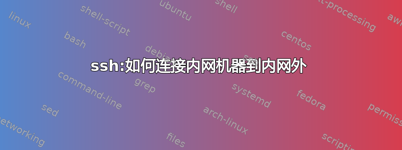 ssh:如何连接内网机器到内网外