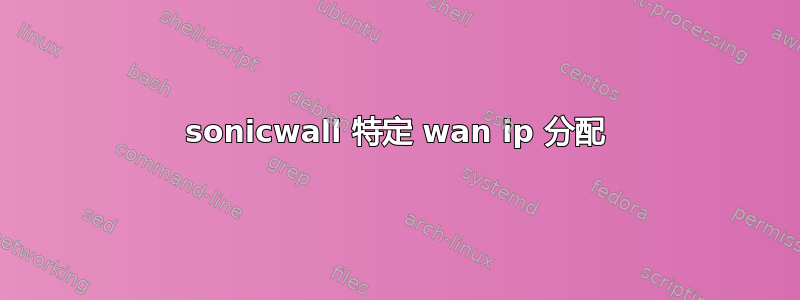 sonicwall 特定 wan ip 分配