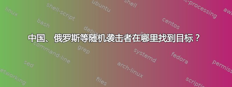 中国、俄罗斯等随机袭击者在哪里找到目标？