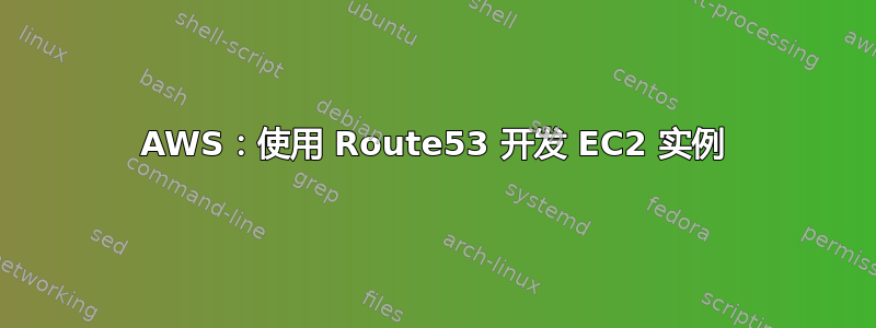 AWS：使用 Route53 开发 EC2 实例