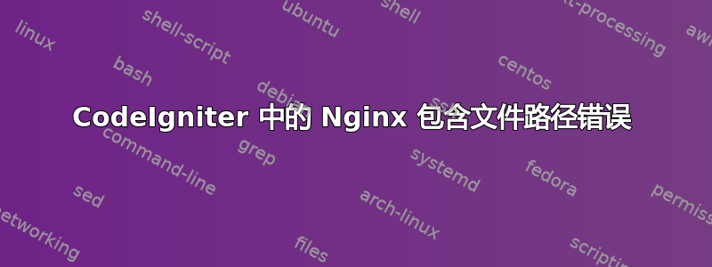 CodeIgniter 中的 Nginx 包含文件路径错误