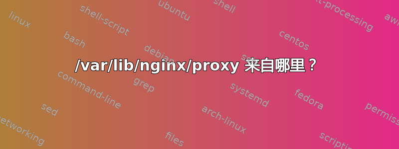 /var/lib/nginx/proxy 来自哪里？