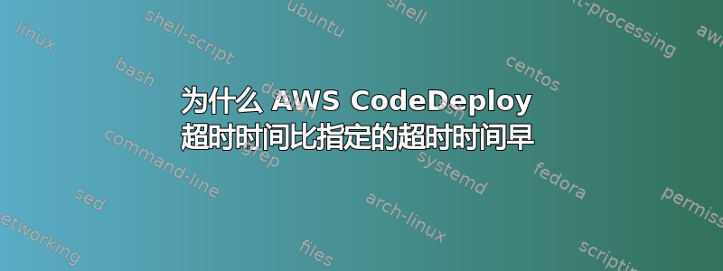 为什么 AWS CodeDeploy 超时时间比指定的超时时间早