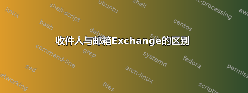 收件人与邮箱Exchange的区别