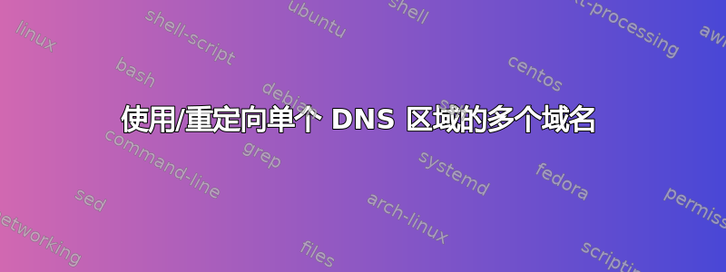 使用/重定向单个 DNS 区域的多个域名