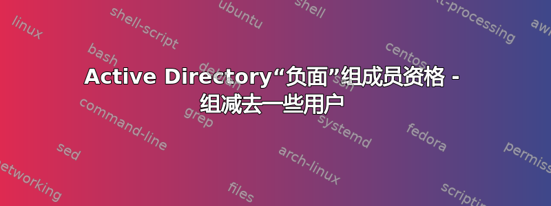 Active Directory“负面”组成员资格 - 组减去一些用户