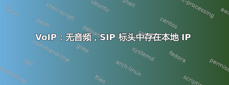 VoIP：无音频，SIP 标头中存在本地 IP