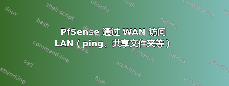 PfSense 通过 WAN 访问 LAN（ping、共享文件夹等）