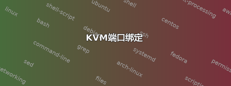 KVM端口绑定