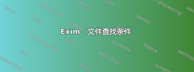 Exim：文件查找条件