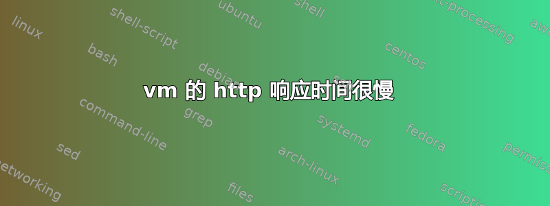 vm 的 http 响应时间很慢 