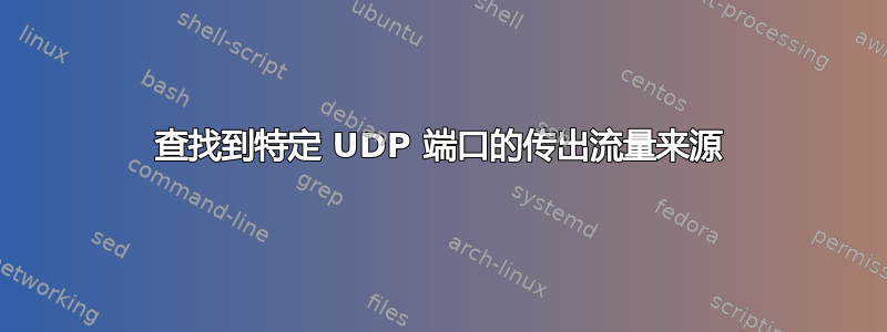 查找到特定 UDP 端口的传出流量来源