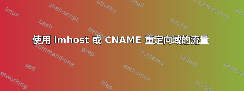 使用 lmhost 或 CNAME 重定向域的流量