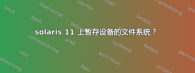 solaris 11 上暂存设备的文件系统？