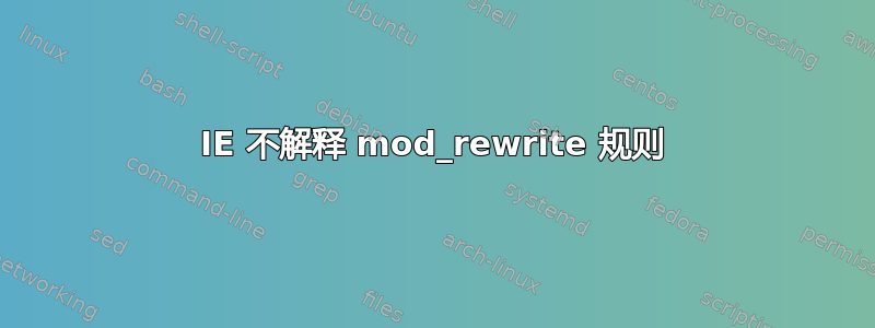 IE 不解释 mod_rewrite 规则