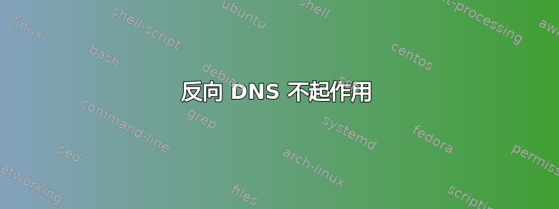 反向 DNS 不起作用