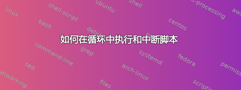 如何在循环中执行和中断脚本