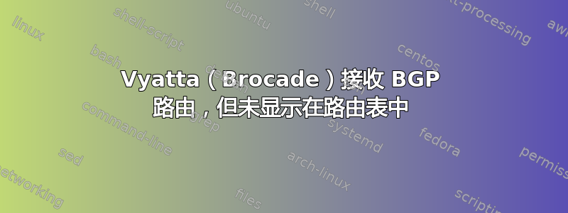 Vyatta（Brocade）接收 BGP 路由，但未显示在路由表中