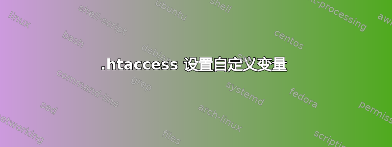 .htaccess 设置自定义变量