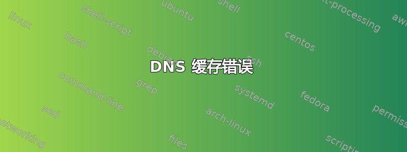 DNS 缓存错误