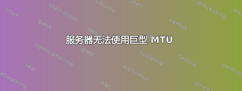 服务器无法使用巨型 MTU