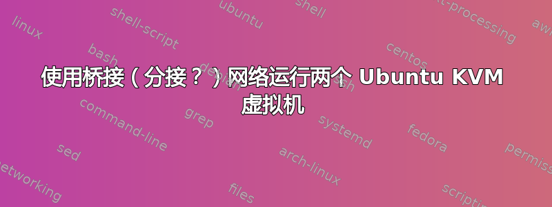 使用桥接（分接？）网络运行两个 Ubuntu KVM 虚拟机