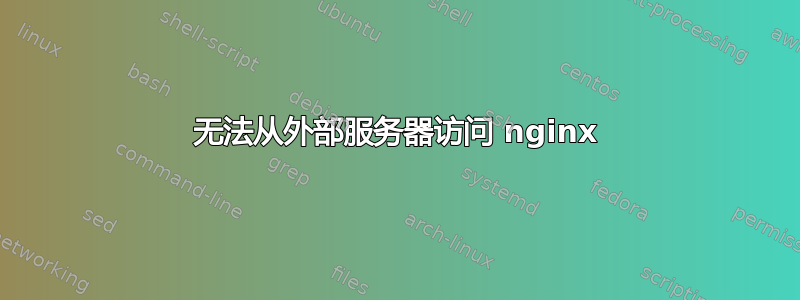 无法从外部服务器访问 nginx