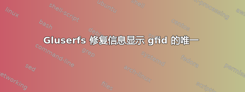 Gluserfs 修复信息显示 gfid 的唯一