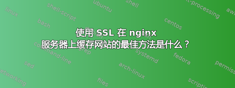 使用 SSL 在 nginx 服务器上缓存网站的最佳方法是什么？